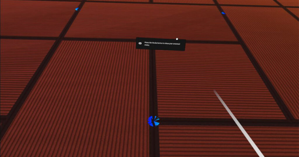 Oculus Quest2で青い点がぐるぐる回っている